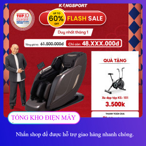 ib nhận voucher ✔️_  Ghế massage toàn thân cao cấp KINGSPORT DELUXE G97 chế độ massage 3D Ultra, 10 