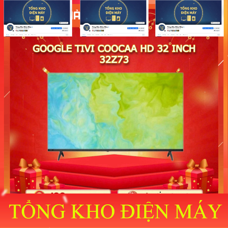nhắn đặt hàng_ Smart Google TV Coocaa 32Z73 – 32 Inch – HDR10 – Dolby Audio – Bluetooth 5.0 – Hàng C