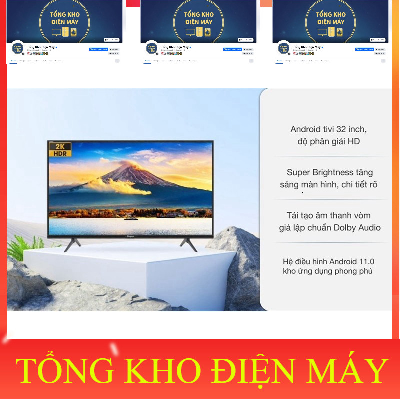 ib shop_ Android Tivi Casper 32 inch 32HG5200  Thái Lan (SP Khanh  LIKE NEW  Hãng Bảo Hành) _siêu kh