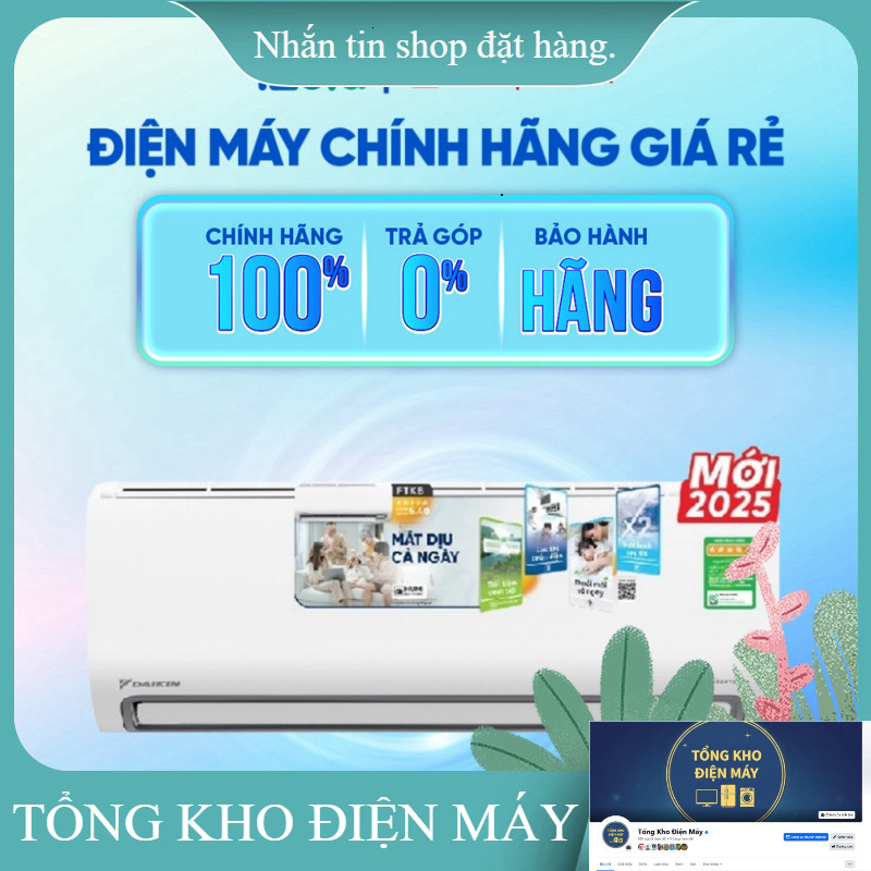 ib giảm thêm_  FTKB35ZVMV  Máy lạnh Daikin Inverter 1.5 HP FTKB35ZVMV  Hàng chính hãng _miễn phí lắp