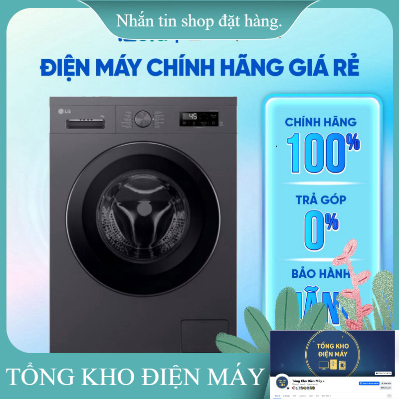 ib giảm thêm_  FB1209D5M  Máy giặt sấy LG Inverter giặt 9 kg  sấy 5 kg FB1209D5M  Hàng chính hãng _m