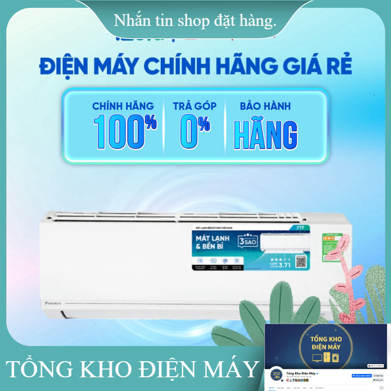 ib giảm thêm_  FTF35XAV1V  Máy lạnh Daikin 1.5 HP FTF35XAV1V  Hàng chính hãng _miễn phí lắp đặt