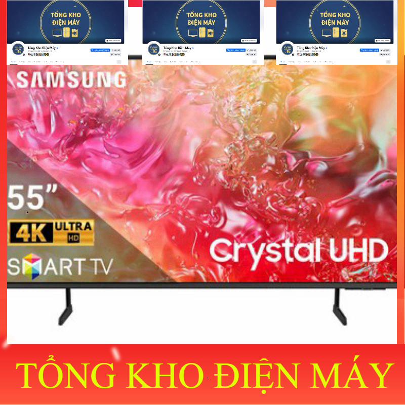 ib shop_ Tivi Samsung 55 Inch Crystal UHD DU7700 4K Smart TV (2024)  Hàng chính hãng, mới 100%, nguy
