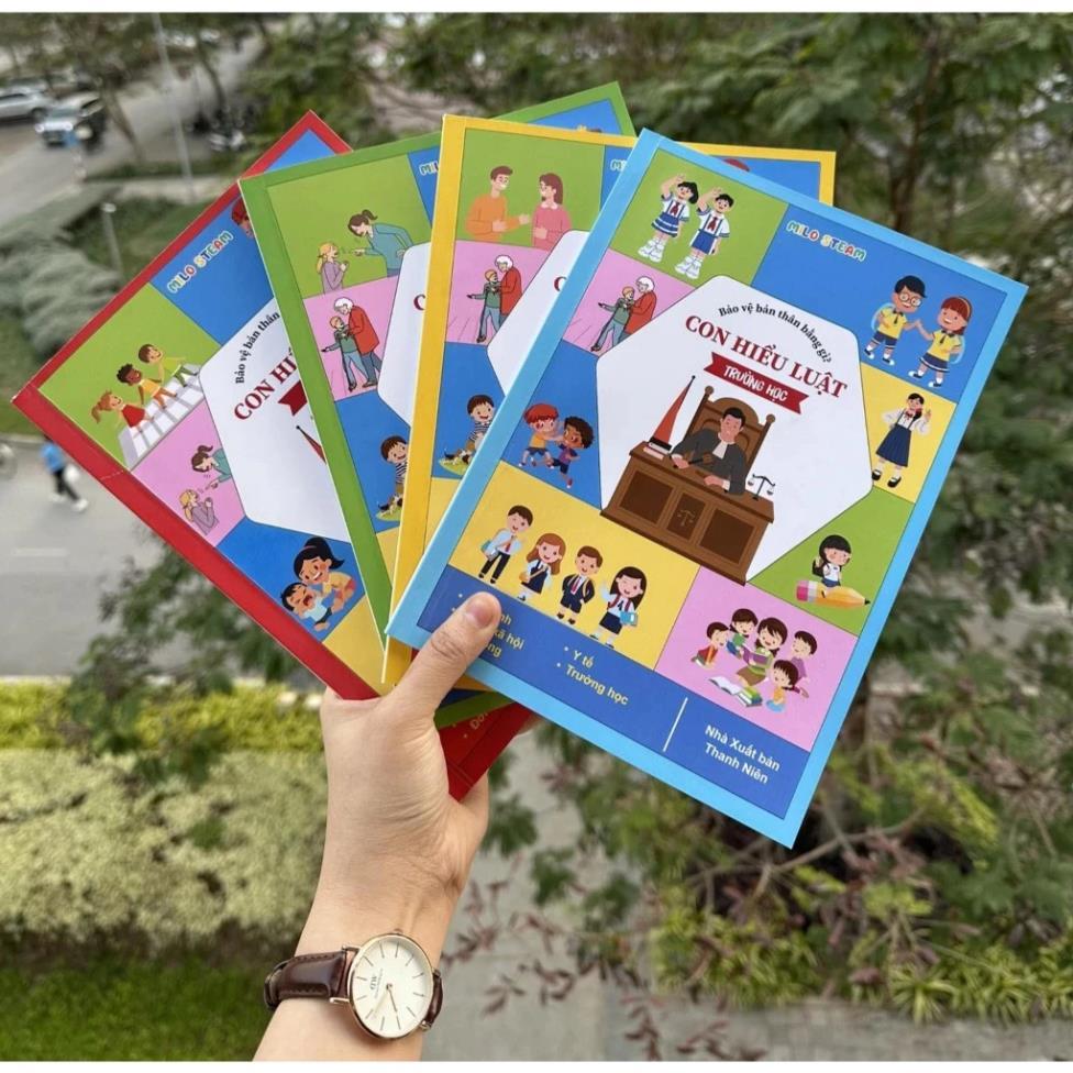 Bộ 4 quyển: Con Hiểu Luật phiên bản truyện tranh Milo Steam nuôi dạy con bằng những bài học cuộc sốn