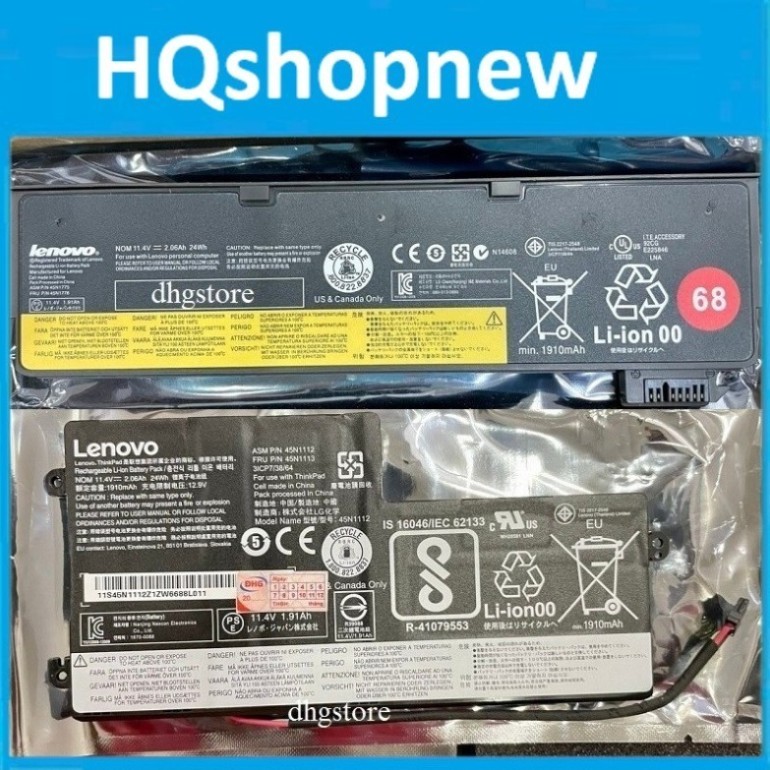 ⚡️ Pin laptop Lenovo ThinkPad ThinkPad X240 X250 X260 X270 T440s T450s - New