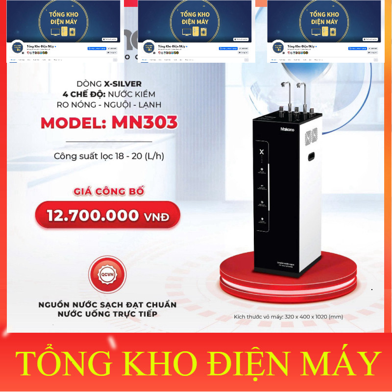 ib shop_ Máy lọc nước XSILVER nóng nguội lạnh Makano MN303 _siêu khuyến mãi