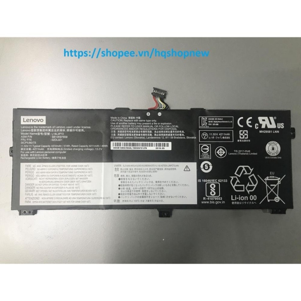 ⚡️ Pin Lenovo Thinkpad X390 YOGA L18L3P72 L19M3P71 SB10K97659,X390 Yoga (05CD), Thinkpad X390 Yoga-2