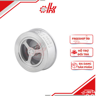 Van 1 Chiều Đĩa Inox 304 Kẹp Bích JIS 10K - Van Chống Hồi Nước, Van 1 Chiều Hơi Nóng