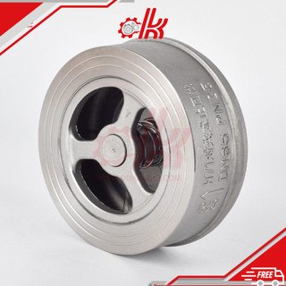 Van 1 Chiều Đĩa Inox 304 Kẹp Bích JIS 10K - Van Chống Hồi Nước, Van 1 Chiều Hơi Nóng