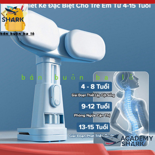 【Shark Academy】 Giá Đỡ Cằm Chống Cận Thị SUPER: Hỗ Trợ Tư Thế Ngồi Thẳng Cho Trẻ 4-15 Tuổi Khi Luyện