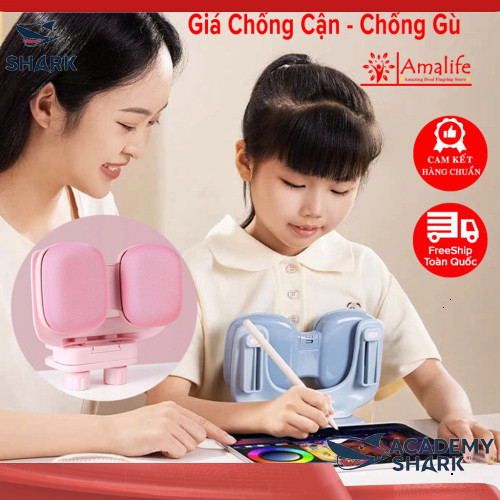 【Shark Academy】 Giá Đỡ Cằm An Toàn, Giải Pháp Chống Cận và Gù Dành Cho Trẻ Em 3-16 Tuổi