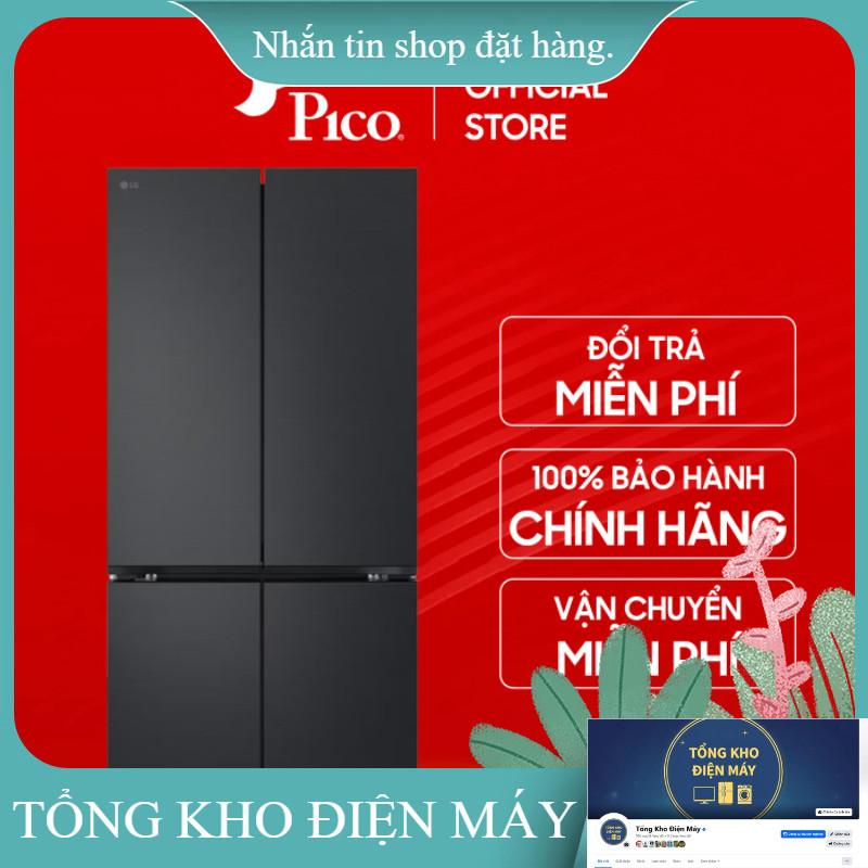 ib giảm thêm ✔️_  Tủ lạnh 4 cửa LG Inverter 575 lít LFB58BLMA màu đen lì _hàng mới chính hãng