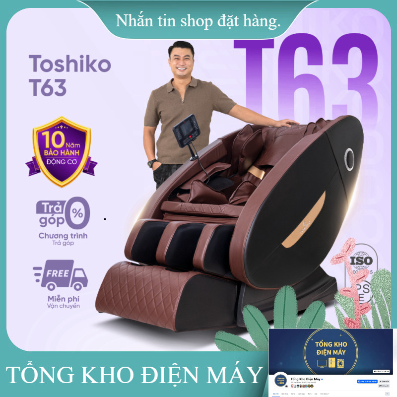 ib giảm thêm ✔️_  [ CHỈ GIAO MIỀN BẮC] Ghế massage toàn thân Toshiko T63 giúp hỗ trợ thư giãn tại nh