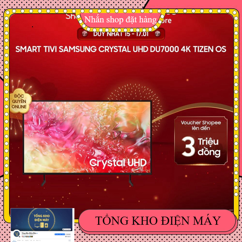 ib đặt hàng nhanh_ Smart TV Samsung Crystal UHD DU7000 4K và U8500F 4K _siêu khuyến mãi