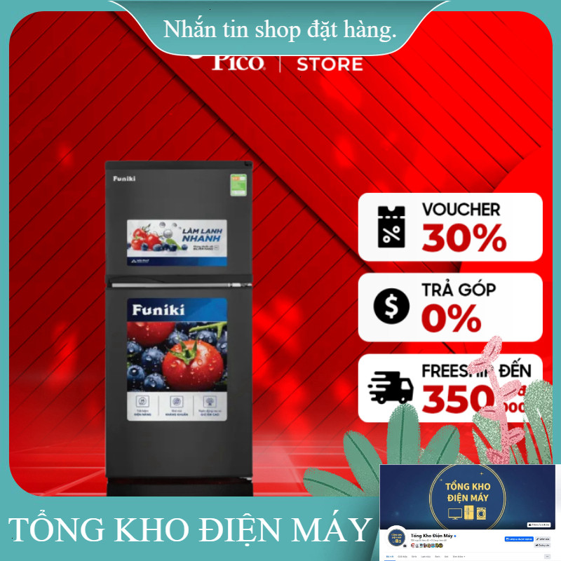 ib giảm thêm ✔️_  [Shopee  Lắp đặt 0Đ HN HCM] Tủ lạnh Funiki 120 lít FR125CI.1  Chính hãng bảo hành 