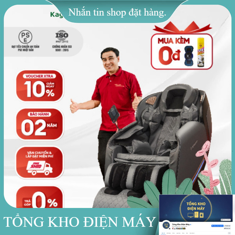 ib giảm thêm ✔️_  Ghế massage trị liệu toàn thân KAGAWA x TOSHIKO T80 đa dạng các bài tập massage cô