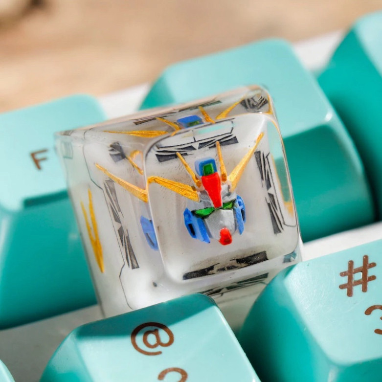 Keycap resin Gundam Heard, Keycap Artisan Gundam Heard, Keycap resin Anime, Keycap Handmade Custom R