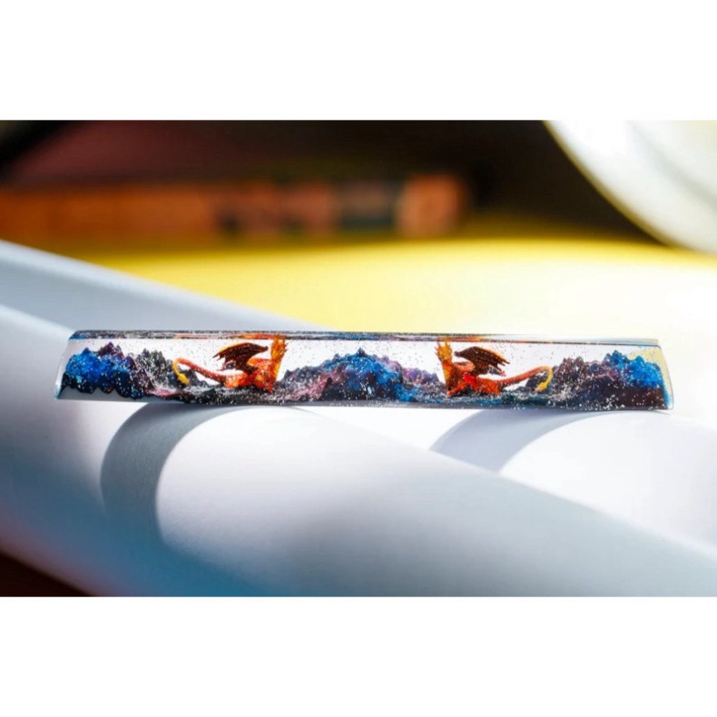 Nút Space bàn phím cơ Rồng, Keycap resin space 6,25u Dragon, Keycap Artisan Dragon, Keycap Handmade 