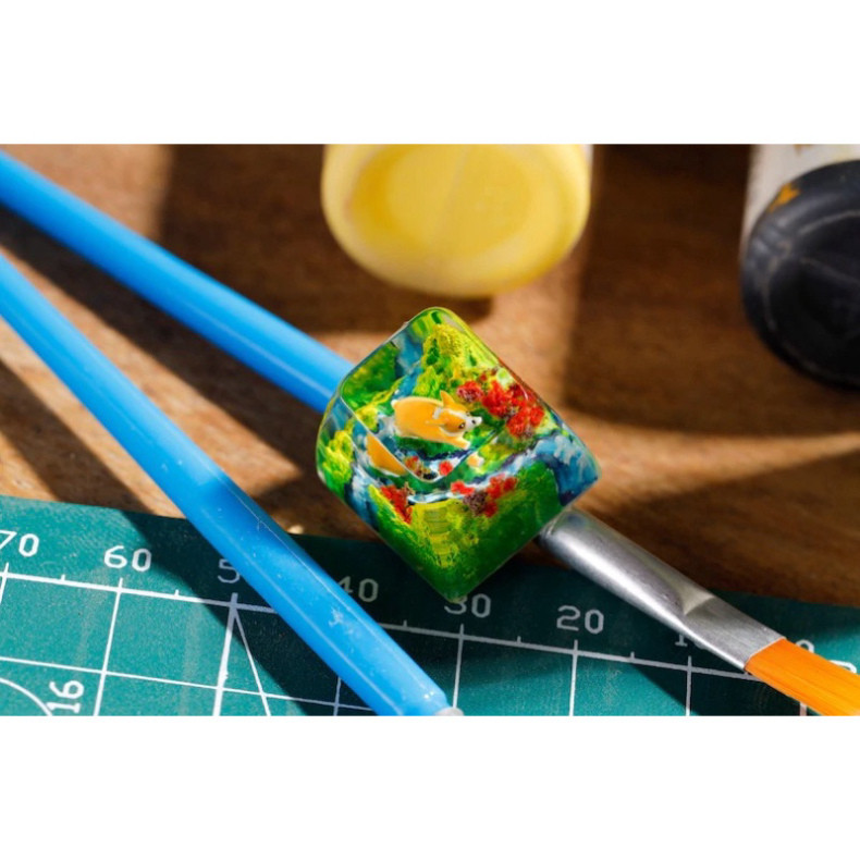 Nút bàn phím cơ Chó Corgi, Keycap Resin Corgi, Keycap Artisan Corgi, Keycap resin Anime, Keycap Hand