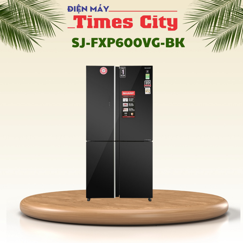 Tủ lạnh Sharp Inverter 525 Lít 4 cửa SJ-FXP600VG-BK Model Mới