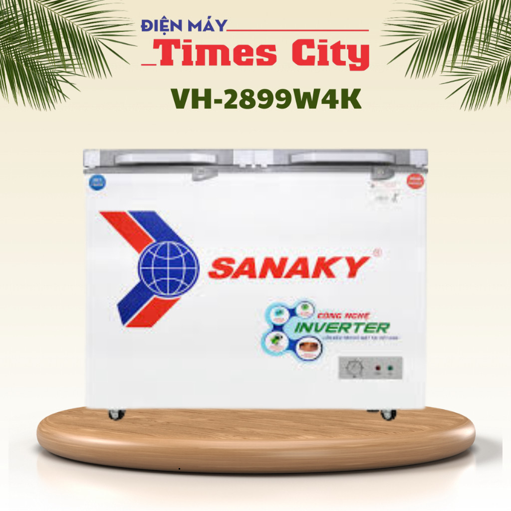Tủ đông Sanaky Inverter 220 lít VH-2899W4K 2 chế độ 2 ngăn đông - mát
