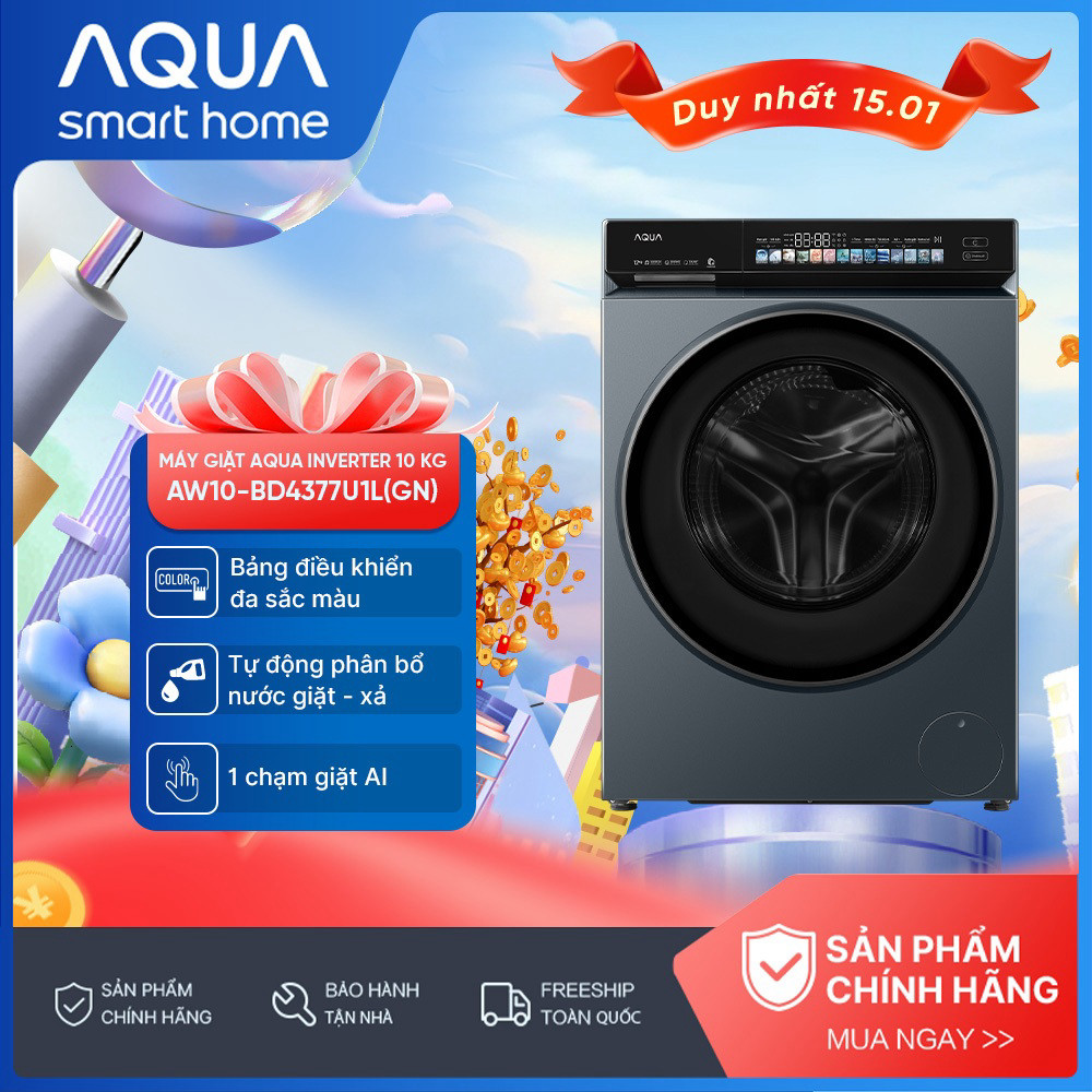 [SẢN PHẨM MỚI 2025] Máy giặt cửa trước inverter 10kg AW10-BD4377U1L(GN) - Tự động phân bổ nước giặt 
