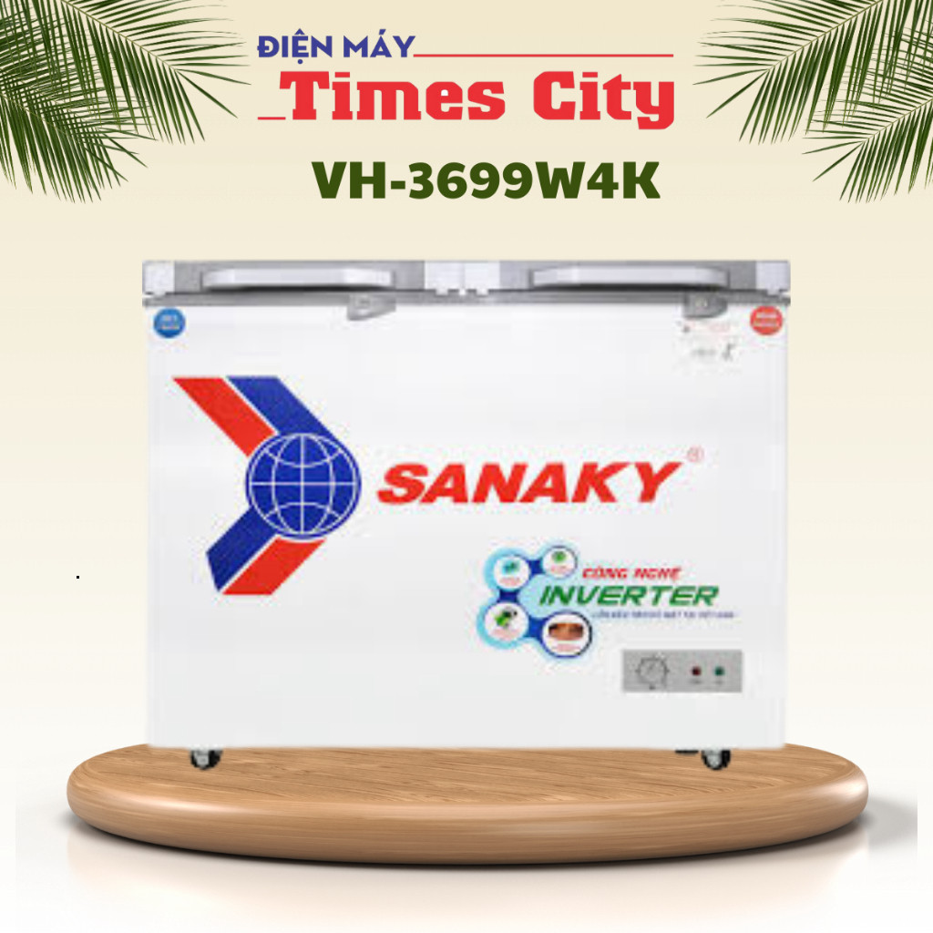 Tủ đông Sanaky inverter VH-3699W4K 270 lít 2 chế độ 2 ngăn Đông - Mát riêng