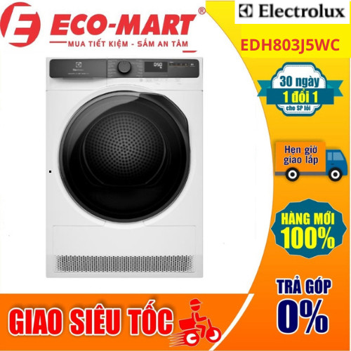 EDH803J5WC Máy sấy bơm nhiệt Electrolux UltimateCare 8 kg EDH803J5WC Mẫu mới