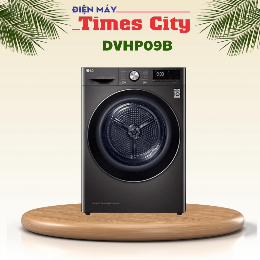 Máy sấy bơm nhiệt LG 9 Kg DVHP09B / DVHP09W 2 màu đen, trắng