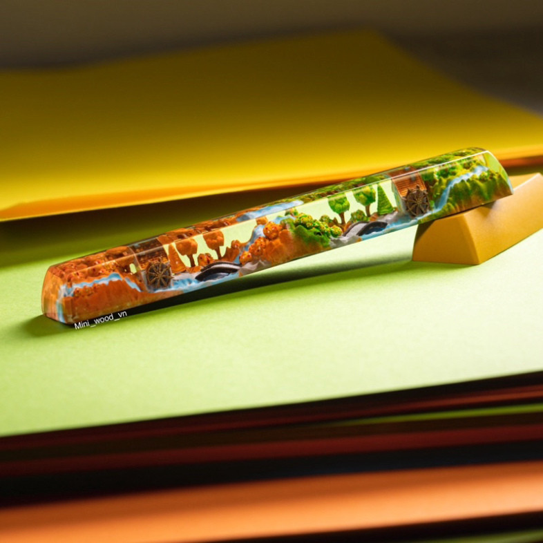 Keycap artisan Dream Houses, Keycap resin 6,25u Dream House, Keycap resin Anime, Keycap Handmade Cus