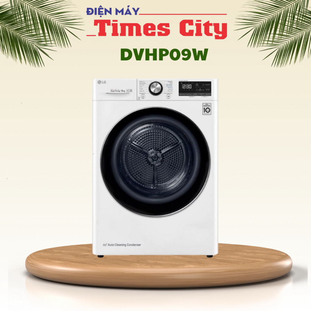 Máy sấy bơm nhiệt LG DVHP09W 9kg màu trắng