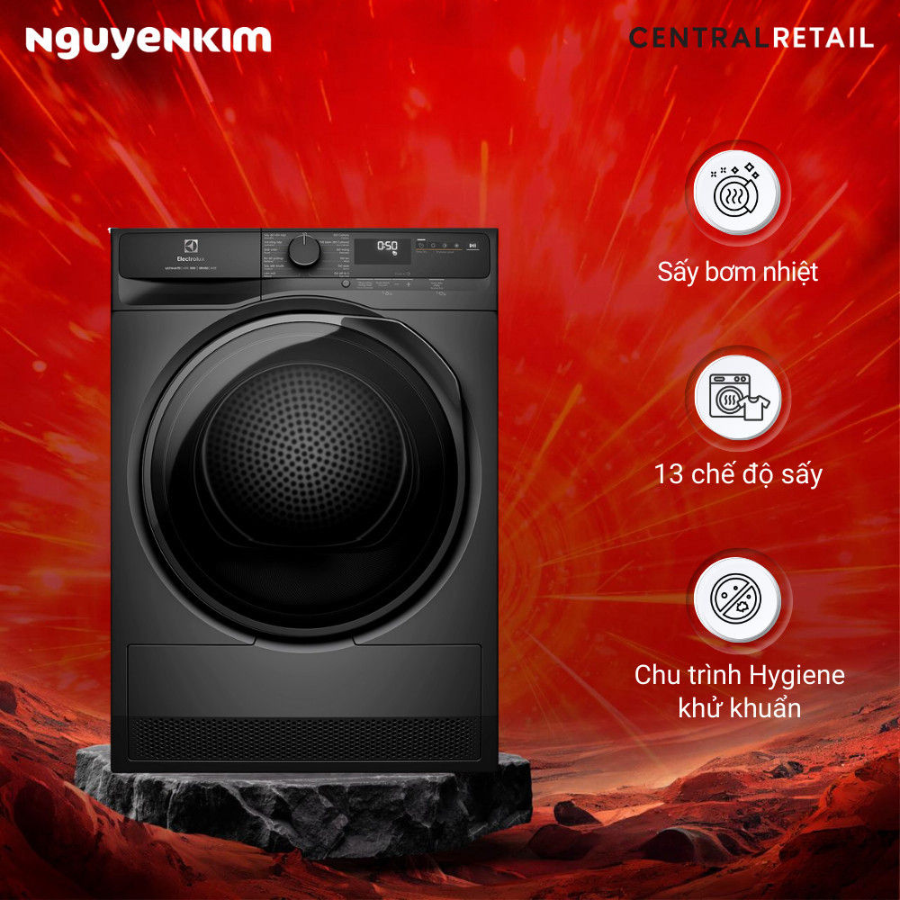 Máy sấy quần áo bơm nhiệt Electrolux 8 kg EDH803J5SC