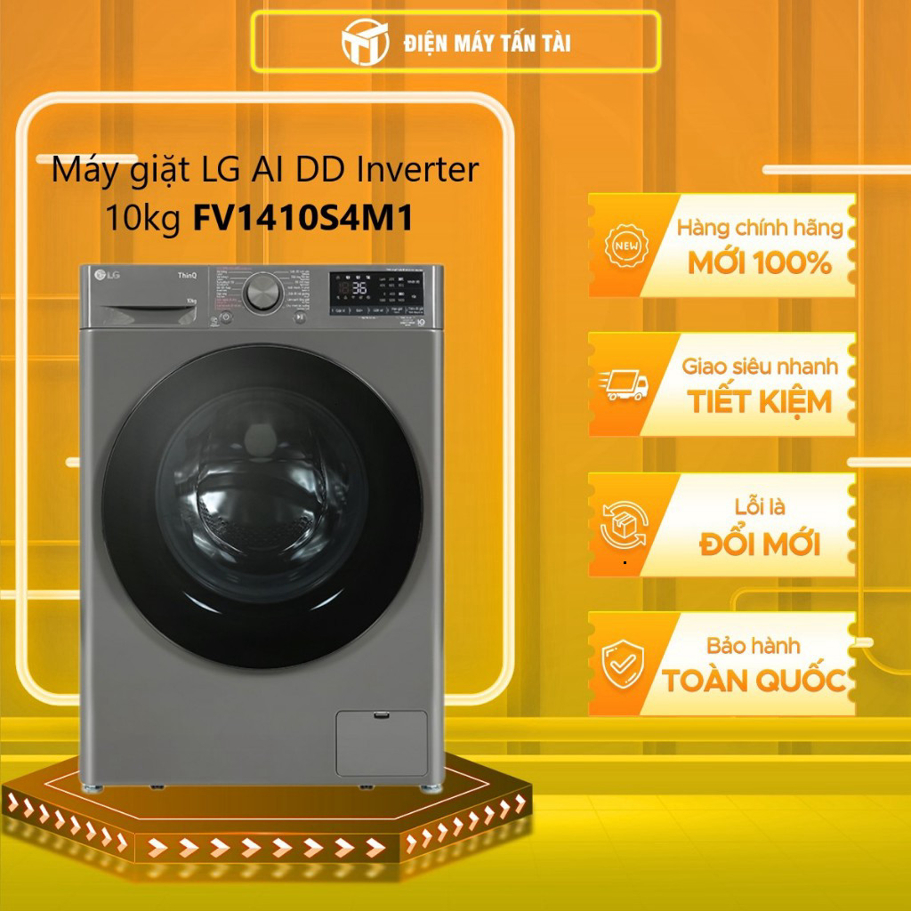FV1410S4M1 - Máy giặt LG Inverter 10 kg FV1410S4M1 - HÀNG CHÍNH HÃNG - GIAO TOÀN QUỐC