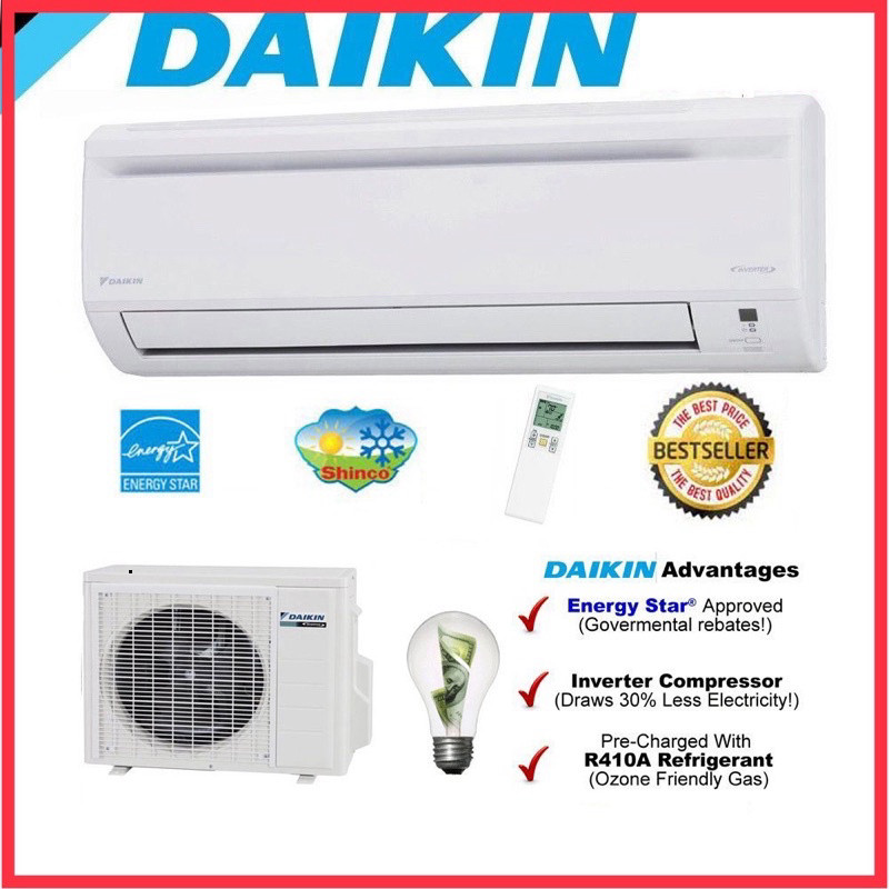 Điều hòa Daikin inverter 1 chiều, 2 chiều 9000BTU | 12000BTU | 18000BTU | 24000BTU [Chính hãng Thái 