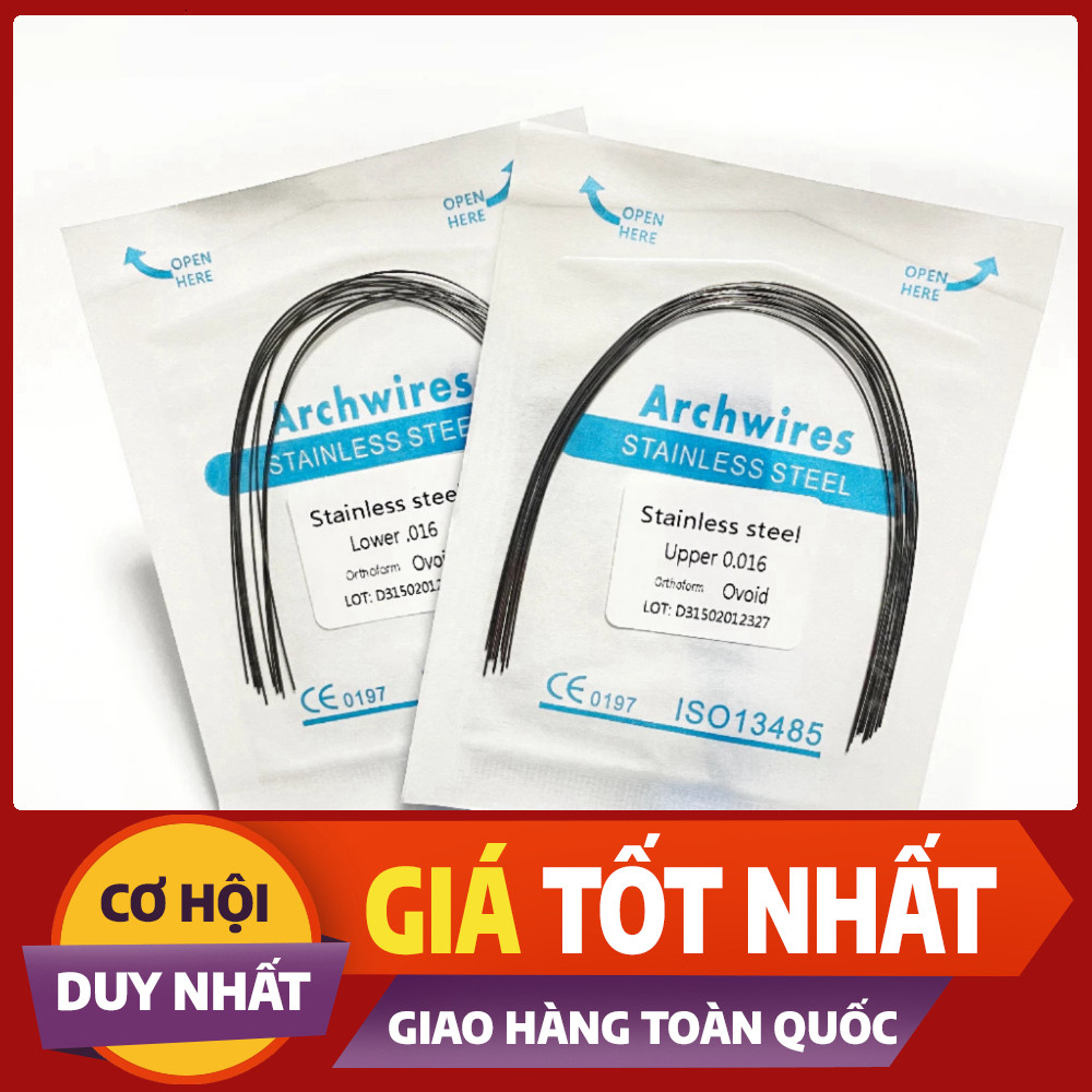 Set 10 Dây Cung SS Chỉnh Nha – Định Hình Hiệu Quả | Thép Không Gỉ | Ovoid