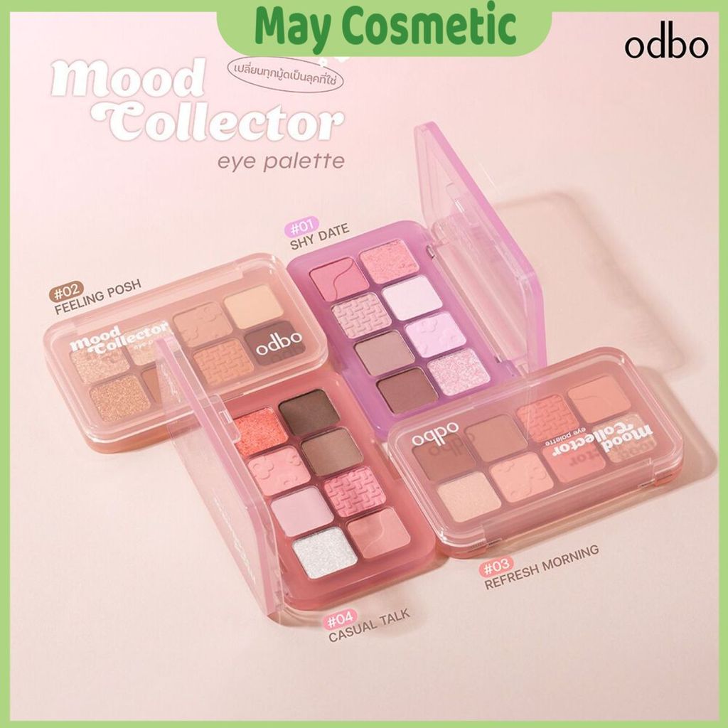Bảng Phấn Mắt Odbo 8 Ô Nhũ Lì Trong Suốt Mood Collector Eye Palette OD2030