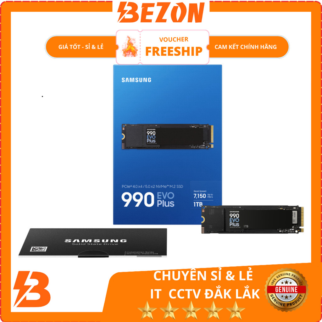 Ổ cứng SSD Samsung 990 EVO PLUS 1TB Mới 100% PCIe 4.0 x4 / 5.0 x2 M.2 NVMe V-NAND 2280, Bảo hành 5 n