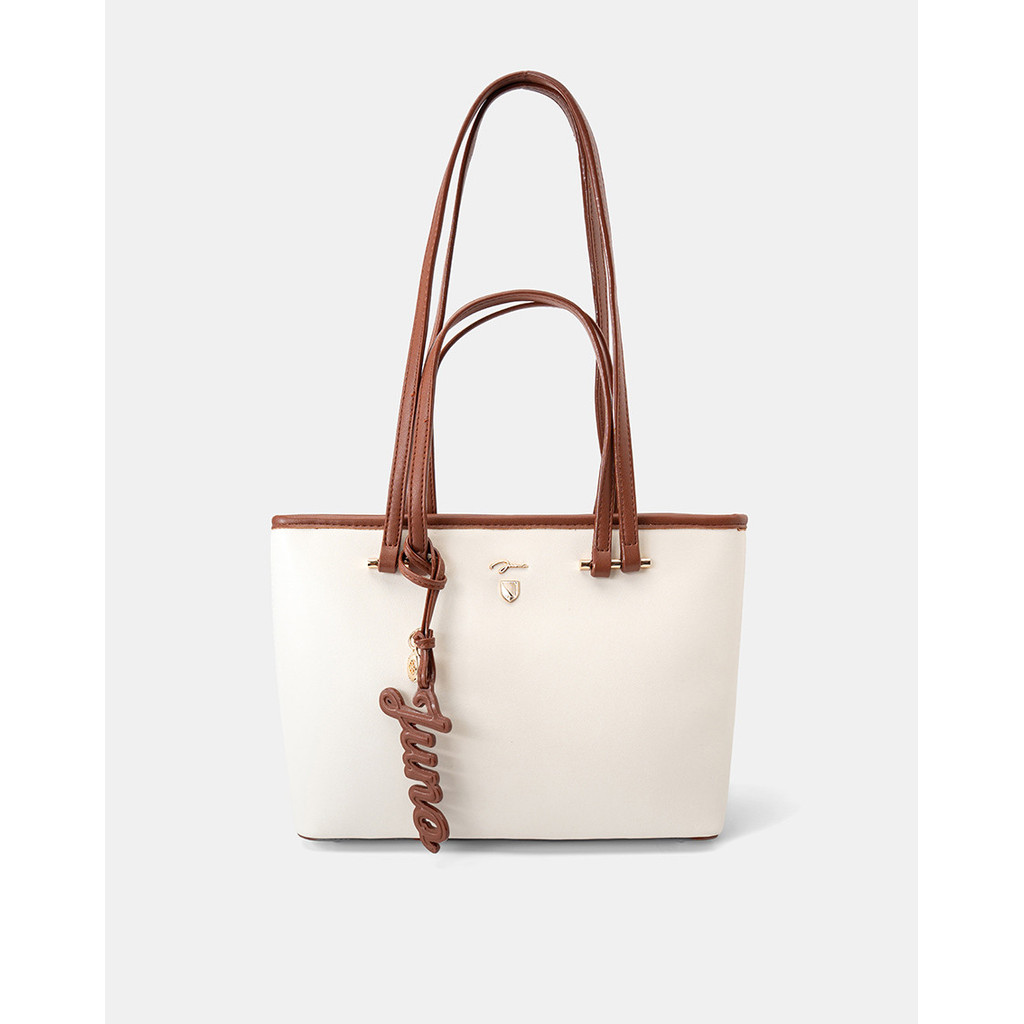 Túi Xách Nữ Thời Trang JUNO Cỡ Trung Tote Bag Double-handle Trang Trí Charm JUNO TXT326