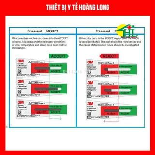 Chỉ thị hóa học 3M 1243A dùng cho máy tiệt khuẩn dụng cụ y tế - máy hấp ướt
