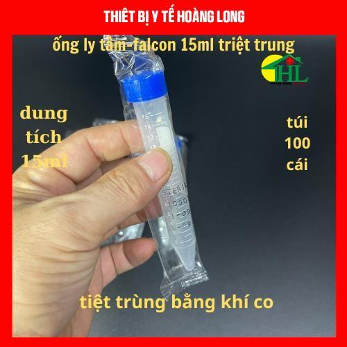 Ống Falcon 15ml - Ống Ly Tâm 15ml Nắp Vặn, Đáy Nhọn Tiệt Trùng Từng Cái