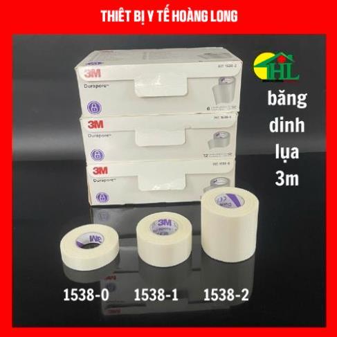 1 HỘP BĂNG KEO LỤA Y TẾ DURAPORE 1538-0 (1,25x9,1m) 1538-1(2,5x9,1m) 1538-2(5x9,1m) cao cấp siêu chắ