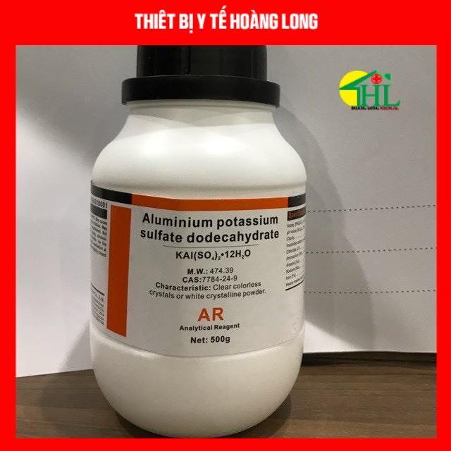 Hóa chất : Aluminium Potassium Sulfate dodecahydrate KAl(SO4)2.12H2O 500g  T.Quốc