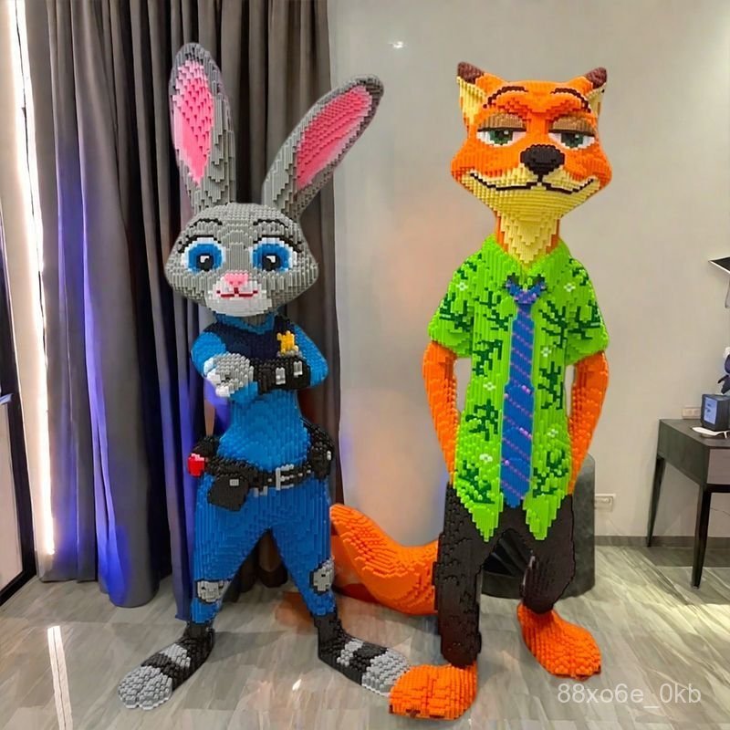 1Mega Crazy Animal City Judy Nick Tương thích với đồ chơi trẻ em bằng khối xây dựng Lego diy Quà sin