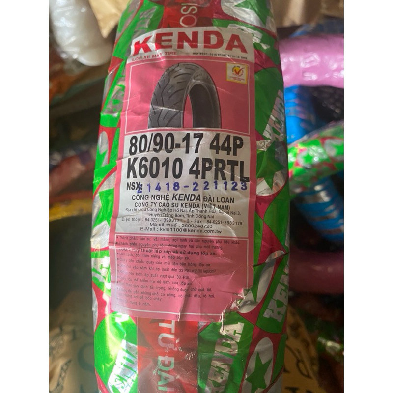 Vỏ 80/90/17 bánh trước ex 150, winer / bánh sau ex 10 kenda