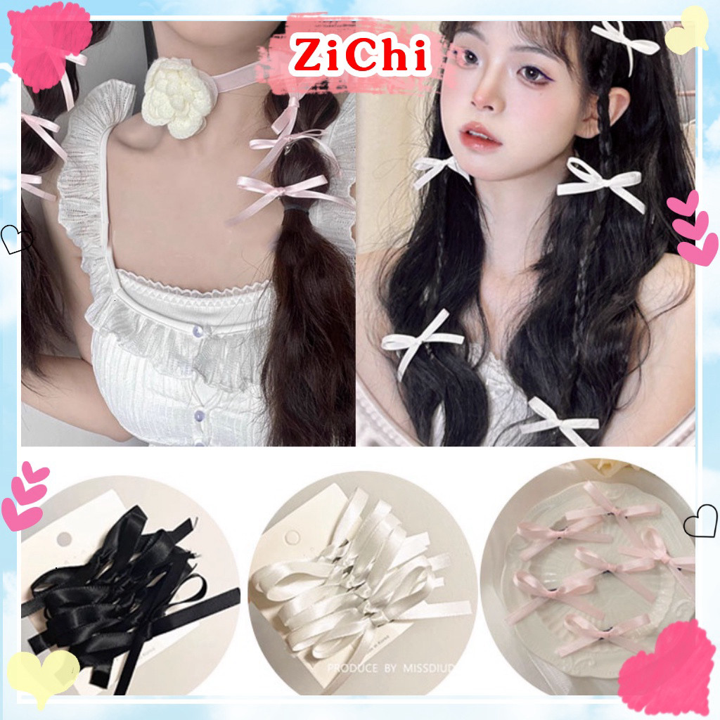 Set 6 Kẹp Tóc Nơ Nhỏ Dễ Thương Cho Bé Gái, Kẹp Nơ Mini Nhiều Màu ZC