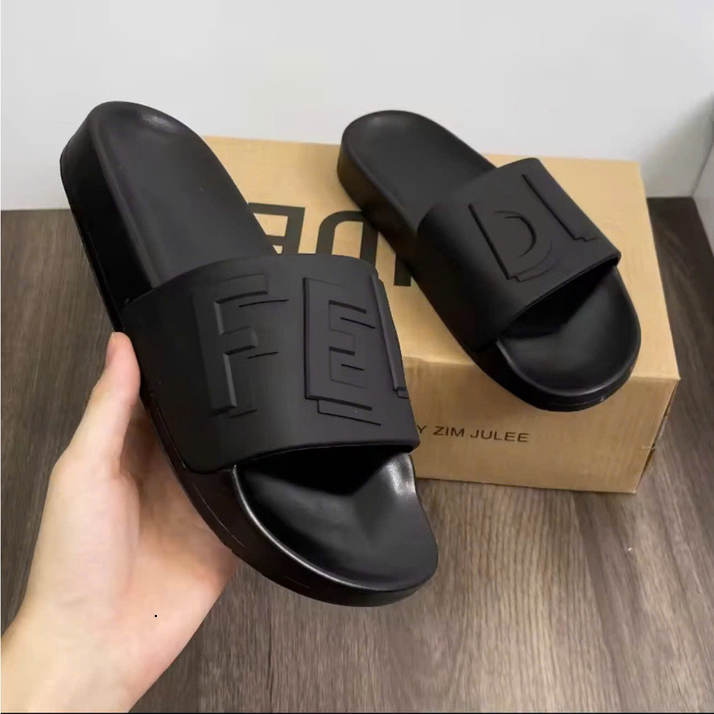 Dép Nam Cao Su Fendi Đẳng Cấp, Họa Tiết Độc Đáo, Đế Êm Chống Trượt. Dép quai ngang thời trang nam ph