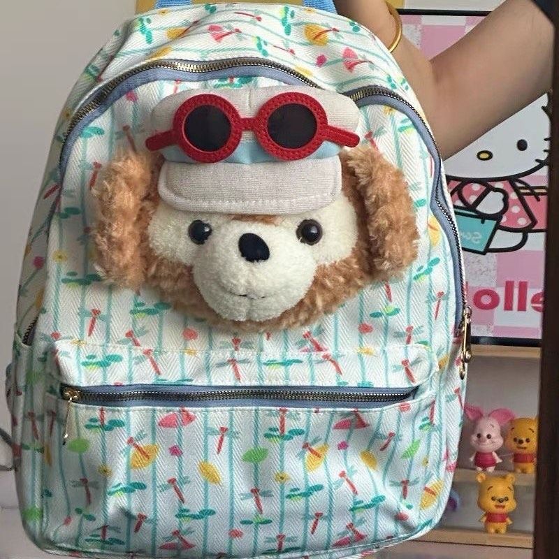 Ba lô hoạt hình dễ thương Duffy2024Ba lô ngọt ngào dung tích lớn cho sinh viên mới, phong cách hot D