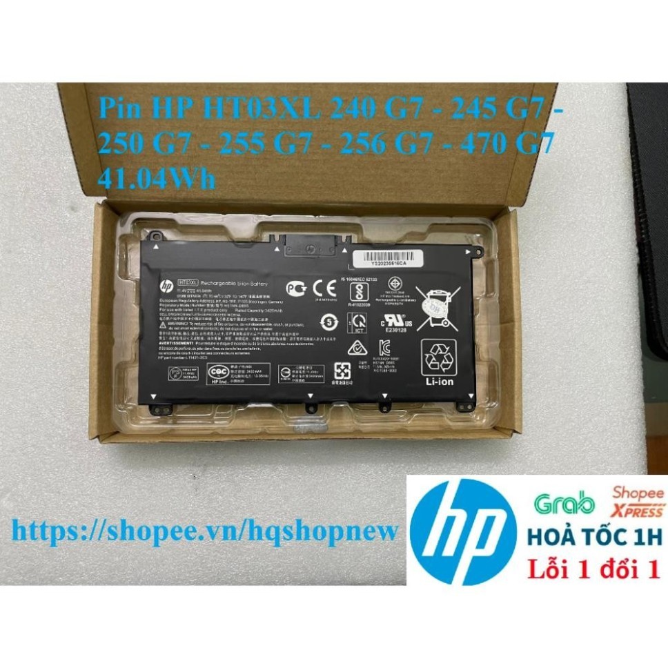 ⚡️ Pin dùng cho HP HT03XL 240 G7 - 245 G7 - 250 G7 - 255 G7 - 256 G7 - 470 G7 240 - G8 41.04Wh - New