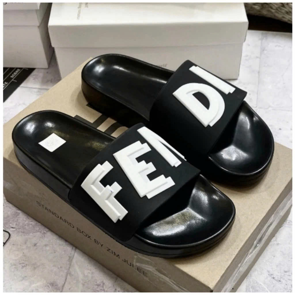 Dép Nam Cao Su Fendi Chất Lượng Cao, Họa Tiết Độc Đáo, Đế Êm Chống Trượt