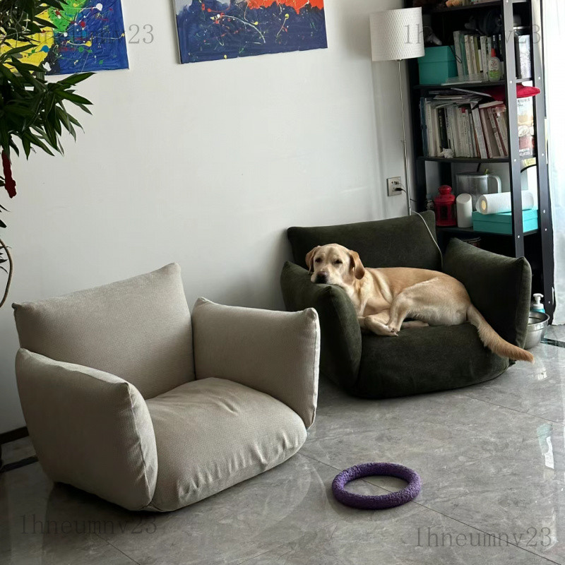 MUJI MUJI Ghế Sofa Bọc Nệm Có Thể Điều Chỉnh Tự Do Ghế Sofa Lười Đơn Đôi Phong Cách Vải Màu Kem